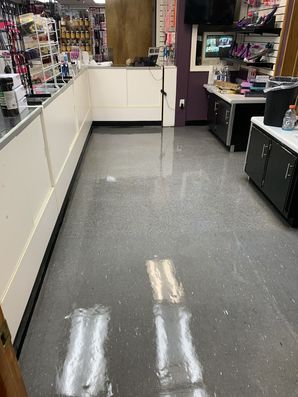 Before and after floor care Carolina Video Exchange in Gastonia, NC (2)