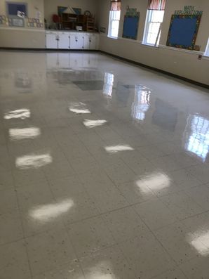 Before & After Floor Care at Providence Methodist Church in Charlotte, NC (1)