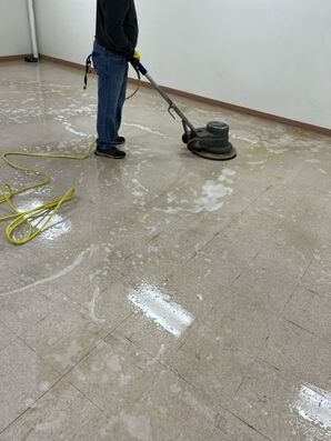 Before & After Floor Cleaning at Plainview Baptist Church in Dallas, NC (1)